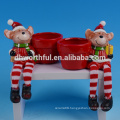 Cute mini christmas flower pots ceramic deer planter for wholesale